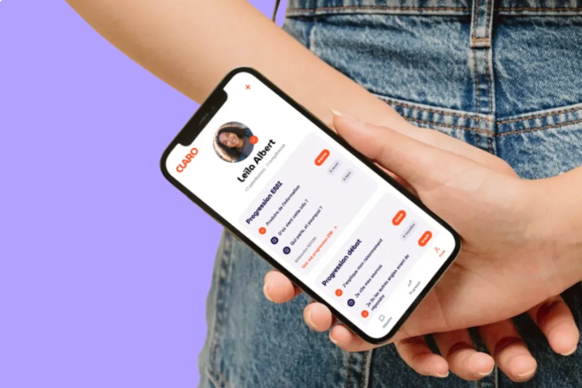 CLARO utilisé sur smartphone à la maison